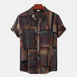 Men's Designer Hawaii Shirts Short Sleeve Lapel Tops New Fashion Flower 3d Print Street Hip Hop Casual Vintage Clothing Male 4XL