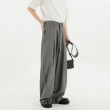 Black Suit Pants Men Oversized Fashion Social Mens Dress Pants Korean Loose Wide Leg Pants Mens Office Formal Trousers M-3XL