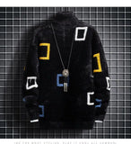 Winter American Men and Women Trendy High Collar Sweater Couple High Street Personalized Simple Knitted Base Sweater y2k
