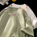 Men's T-shirts Oversized White Big Size 5XL Cotton T Shirt for Men Casual Summer Wear Letter Print Tee Shirts Men Clothing