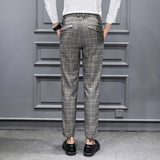 Men Clothing Plaid Business Suit Trousers/Male Slim Fit Fashin Leisure Suit Pants/British Formal Dress Suit Trousers 28-36
