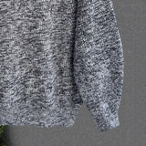 New Japanese Retro Men Sweater Light Luxury Knitted O Neck Grey Long Sleeve Pullover Casual Loose Premium Thickened Knitwear