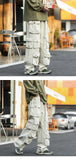 Japanese Multi-pocket Work Pants Men's Autumn Trendy Loose Straight Casual Pants Hip-hop Retro Design Trousers Aesthetic Chic
