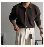 New Korean Luxury Men Cardigan Trendy Textured Long Sleeve Buttoned Korean Leisure Sweater Coats Premium Quality Knitwear M-3XL