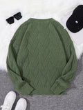 New\Japanese Style Round Neck Couple Sweater Plain Weave Style Casual Versatile Trendyy Men's Long-Sleeved Sweater Top