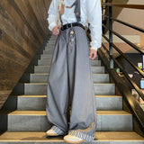 Grey Suit Pants Men Fashion Society Mens Black Dress Pants Korean Loose Casual Wide Leg Pants Mens Office Formal Trousers 4XL