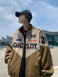 Retro Racing Jacket Men's High-end Motorcycle Jacket Spring Autumn Ins Fashion Brand Fashion Trend Embroidered Baseball Uniform