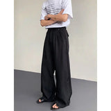 Baggy Black Suit Pants Mens Oversized Society Mens White Dress Pants Korean Loose Wide Leg Pants Mens Office Formal Trousers