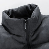 Streetwear Winter New Retro Parkas Coat Men Various Color Bubble Jacket Oversize Warm Solid Coat Faux Suede Puffer Jacket