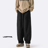 Cotton Casual Pants Men Fashion Black Wide Leg Pants Men Streetwear Hip-hop Loose Cargo Pants Mens Vintage Trousers M-3XL