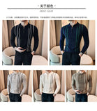 Men's Jersey Luxury Polo Neck Zipper Knit Sweater Casual Fashion Solid Color Long Sleeve Pullover Premium Quality Knitwear M-3XL