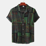 Men's Designer Hawaii Shirts Short Sleeve Lapel Tops New Fashion Flower 3d Print Street Hip Hop Casual Vintage Clothing Male 4XL