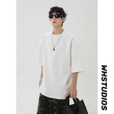 Summer Short Sleeved T-shirt Men Fashion Cotton White T Shirt Men Streetwear Korean Loose Casual Round Neck T Shirt Mens Top