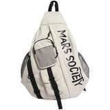 Casual Large Capaci Crossbody Bag ex Single oulder Bapa Nylon Material Zipper Closure Korean Sle Vertical Squar...