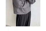 Black Short Autumn Suit Jacket Male College Preppy Wearing American Baseball Uniforms with High-end Shoulder Pad Jacket Chic