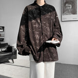 Spring Summer Printed Long Sleeve Shirts Man 2024 Casual Oversize Blouse Fashion Male Cardigan Korean Clothing Plus Size 5XL-M