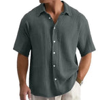 Breathable Hawaiian Style Shirt Men's Summer New Loose Casual Short Sleeved Shirt Beach Vacation Street Wear 2025 Hot Sale
