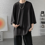 men t shirts Summer Men's White Cool T-shirts Women Oversized 5XL Korean Style Loose Striped T-shirt Casual T-Shirt Male