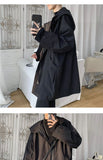 Hooded Trench Men Baggy Zip-up Overcoat Fashion Ulzzang Handsome Daily Pockets Mature Streetwear Personality Spring Autumn Soft