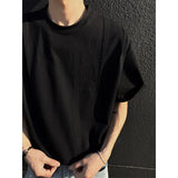 Summer Short Sleeved T-shirt Men Fashion Gray Black Casual T Shirt Men Streetwear Korean Loose Round Neck T Shirt Mens Top
