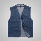 Spring And Autumn New Denim Waistcoat Men Loose Casual Sports Vest Men's