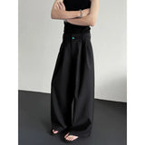 White Suit Pants Men Oversized Fashion Society Mens Black Dress Pants Korean Loose Wide Leg Pants Mens Office Formal Trousers