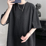 New Summer Men's Ripped Hole T Shirt Fashion T Shirt Mens Oversized Hip Hop Short Sleeve Mens Streetwear Casual Top Tees