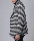 Plaid Men's Blazer with Two Buttons 1 Pc Business Suit Jacket Notch Lapel Houndstooth Male Fashion Coat Size XS-5XL