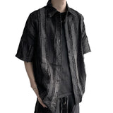 New Personality design young shirt Single Breasted Men's Shirt Casual Fashion Solid Color  Men Shirts Slim Shirt Men