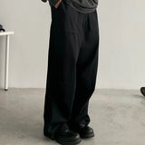 Pants Men Cozy Loose Fashion Straight Trousers Japanese Style Drawstring Simple Retro Mature Charming All-match Streetwear New