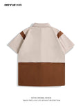 American Retro Racing Suit Short-sleeved Shirt Men Korean Version 2025 New Fashionable High-end High-art Motorcycle Style Top