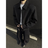 Spring Short Jacket Men Fashion Casual Black Jacket Men Streetwear Korean Loose Bomber Jacket Mens Motorcycle Jackets Coat