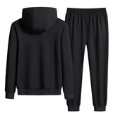 Male 2 Pieces Sweatshirt + Sweatpants Suit 8XL Plus Size New Spring Autumn Clothing Hooded Men Sportswear Sets Casual Pants