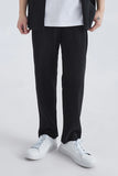 Summer Casual Pants Men Fashion Gray Black Pleated Pants Men Japanese Streetwear Loose Straight Pants Mens Ice Silk Trousers