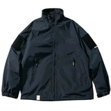 Japanese Retro Loose Stand-up Collar Functional Cargo Teach Jacket Men's Casual Waterproof Double Zipper Jacket Tactical Outwear