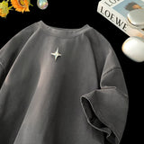 3D Star Design T-Shirt for Men Streetwear Short Sleeve Couple Tee Oversized O-neck Casual Tshirt Male Clothes