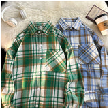 Men's Long Sleeve Cargo Shirts Harajuku Black Stripe Blouse Korean Style Vintage Clothes Streetwear M-5XL