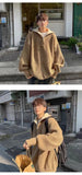 American autumn and winter men and women trendy personality lazy style zipper lapel couple loose knit pullover sweater harajuku