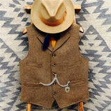 Vests Men Vintage Slim Classic Smart Casual Woolen Coats Autumn American Style Handsome Mature High Street All-match Fashion New