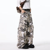 Mens Cargo pants Cotton Camo Workwear Pants Loose Fit Wide Leg Military Tactical Casual Trousers Urban Outdoor Clothing 2025