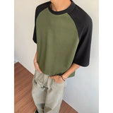 Summer Short Sleeved T-shirt Men Fashion White Casual T Shirt Men Streetwear Korean Pleated T Shirt Mens Top Large Size 4XL