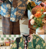 Hong Kong Style Retro Maple Leaf Long-sleeved Shirt Women in Autumn Trendy Niche Design Sense Loose Couple Top Shirt Aesthetic