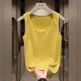 Mens Vest Casual Camisole Narrow Shoulder Sleeveless Vest Summer Casual Sports Ice Silk Quick Drying Vest Men's Clothing Unisex