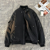 American style autumn and winter men and women street trend thick jacket for couples loose retro Harajuku simple casual top y2k