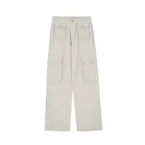 Cargo Pants Men Multi Pockets Chic Solid All-match Fashion Comfortable Functional Techwear Outer European Baggy Mopping Trousers
