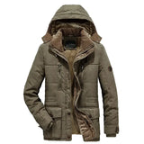 Men Outdoor Jacket Men New Hat Windbreakers Parka Waterproof Fleece Hooded Men's Coats Men's Leisure Velvet Thick Warm Coat