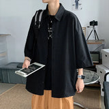 Men's Oversized Shirts White Mens Fashion Blouse 5xl Oversize Half Sleeves Dress Shirt for Men New Clothing Casual