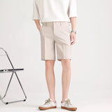 New Summer Men's Casaul Suit Shorts Light Luxury Leisure Non-ironing Straight Korean Style Slim-fit Button-down Pants M-3XL 2025
