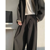 Black Suit Pants Men Society Mens Dress Pants Korean Loose Casual Wide Leg Pants Mens Office Formal Trousers Plus Size 5XL
