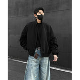 Spring Black Jacket Men Fashion Retro Pocket Workwear Jacket Men Streetwear Hip-hop Loose Bomber Jacket Mens Short Jackets Coat